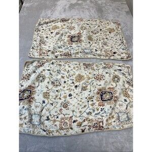 Chaps Pillow Shams Bedroom Bedding Standard 32"‎ X 19" W/ Flange & Braided Cord